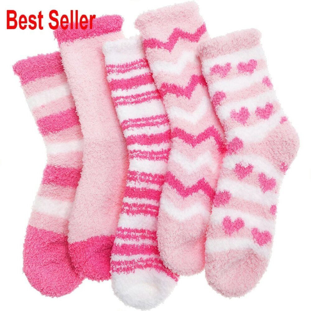 Cozy Fleece Slipper Socks Soft Warm Winter Fuzzy Comfy Chic Minimal